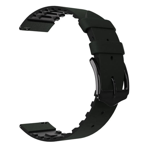 Coros Apex 2 Leather / Silicone Strap (Green)