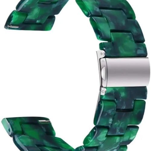 Metal Resin Strap, green, without a watch, 3/4 front view