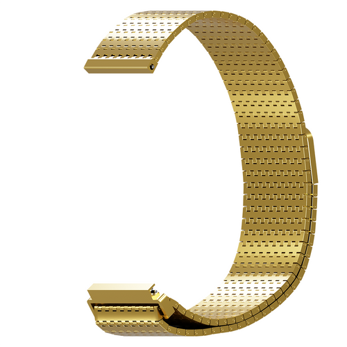 Metal Mesh Strap 'Deluxe', gold, without a watch, 3/4 front view