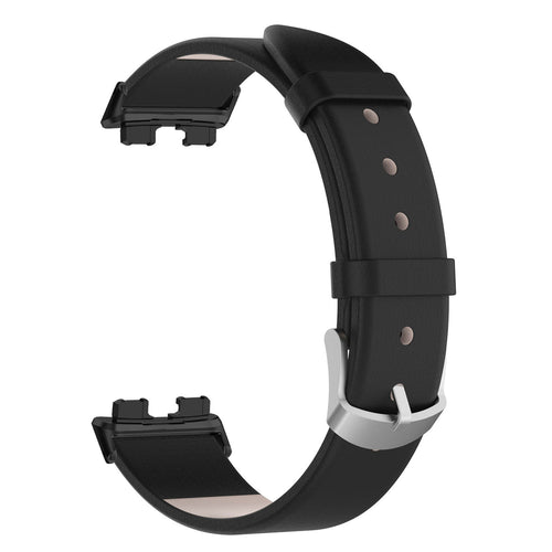 Huawei Band 10 leren bandje (zwart)