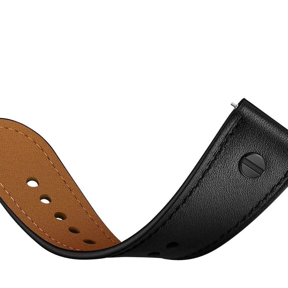 Coros Apex 2 Leather Strap with Screw (Black)