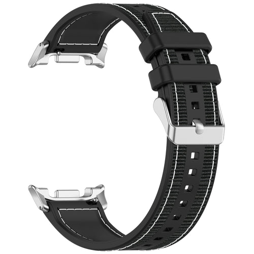 Samsung Galaxy Watch 8 Classic nylon hybrid bandje (zwart)