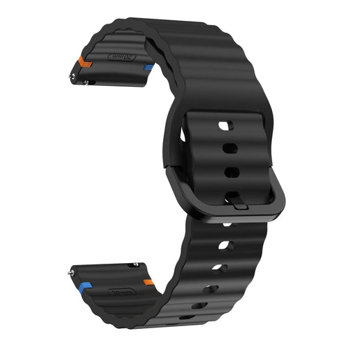 Amazfit Balance 2 wave siliconen bandje (zwart)