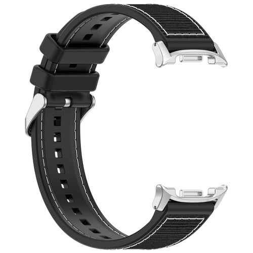 Samsung Galaxy Watch 8 Classic nylon hybrid bandje (zwart)