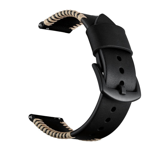 Huawei Watch GT 6 Pro - 46mm Stitched leren band (zwart)