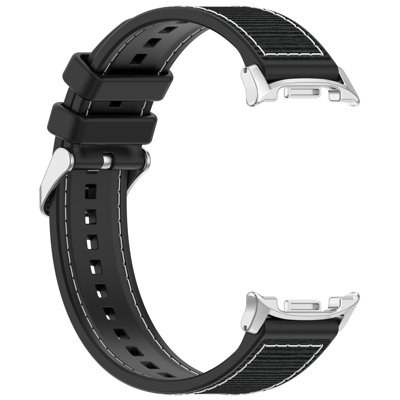 Samsung Galaxy Watch 9 - 40mm nylon hybrid bandje (zwart)