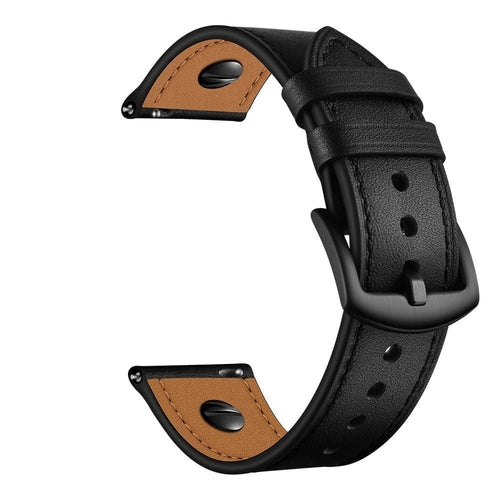 Realme Watch 2 (Pro) Leather Strap with Screw (Black)
