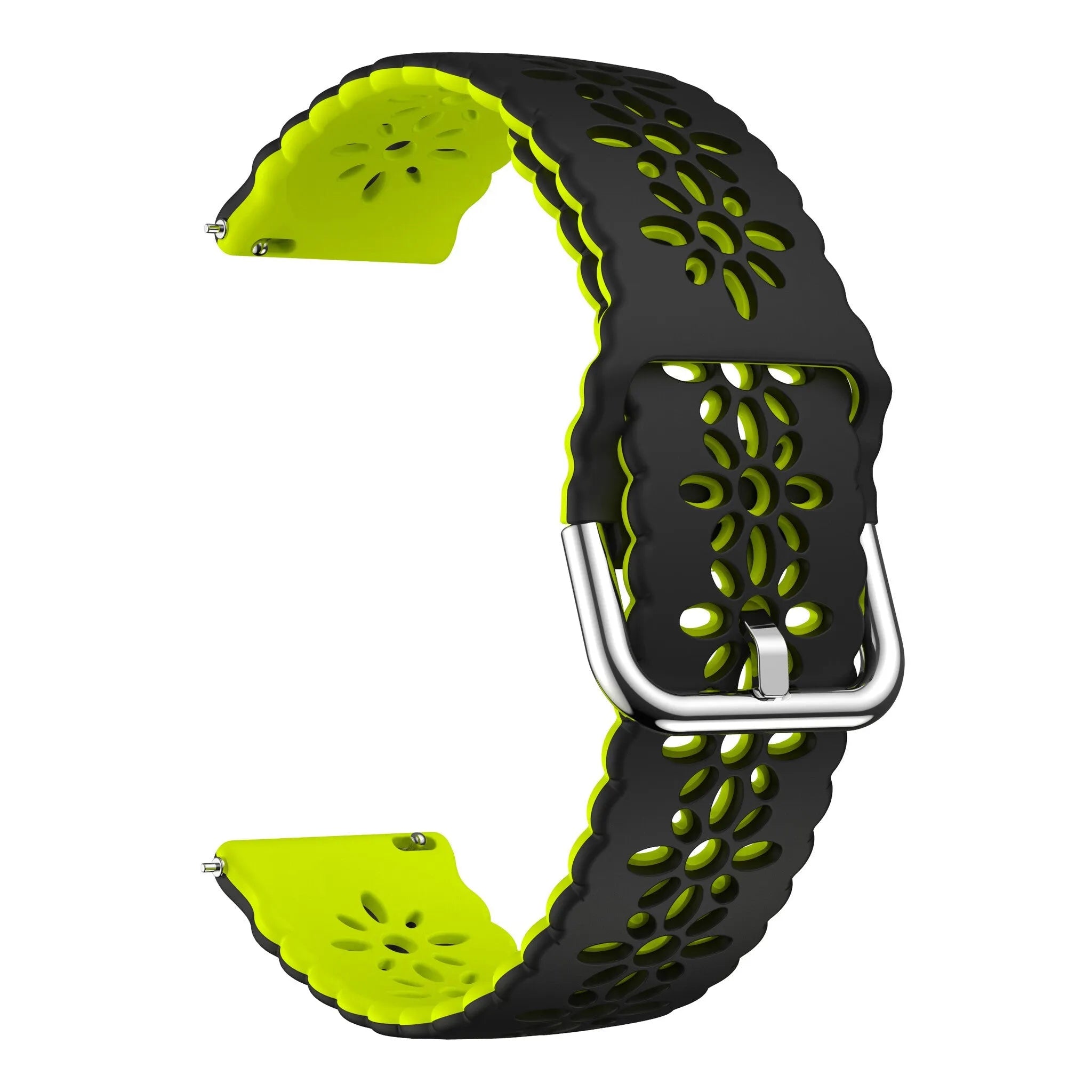 Amazfit GTR Mini siliconen bandje met patroon (zwart/groen)