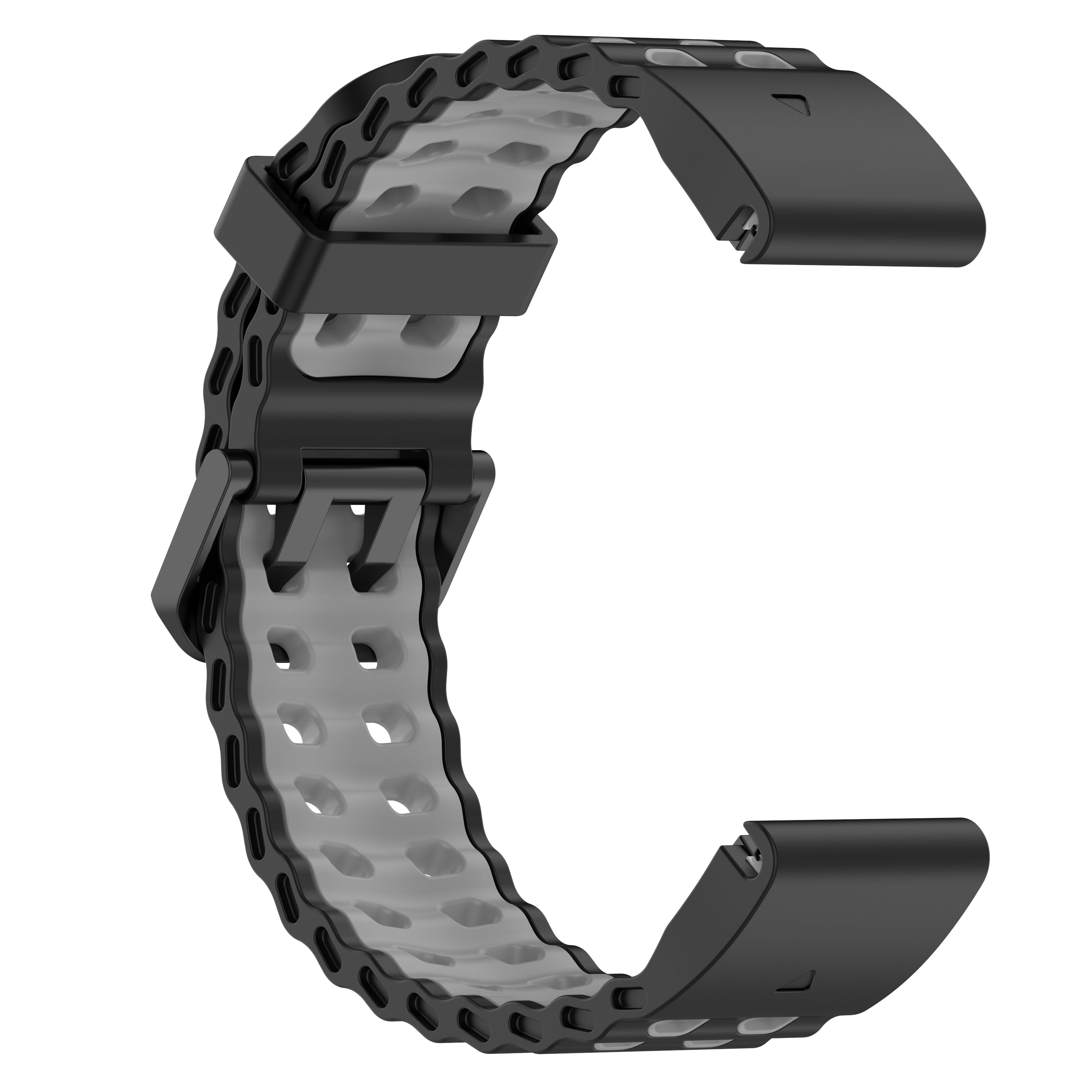 Garmin Tactix 7 Pro wave sport band (zwart/grijs)