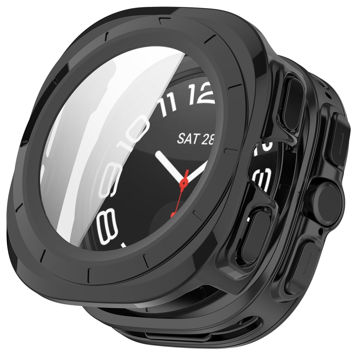 Samsung Galaxy Watch Ultra 2 PC Case with Glass (Black)