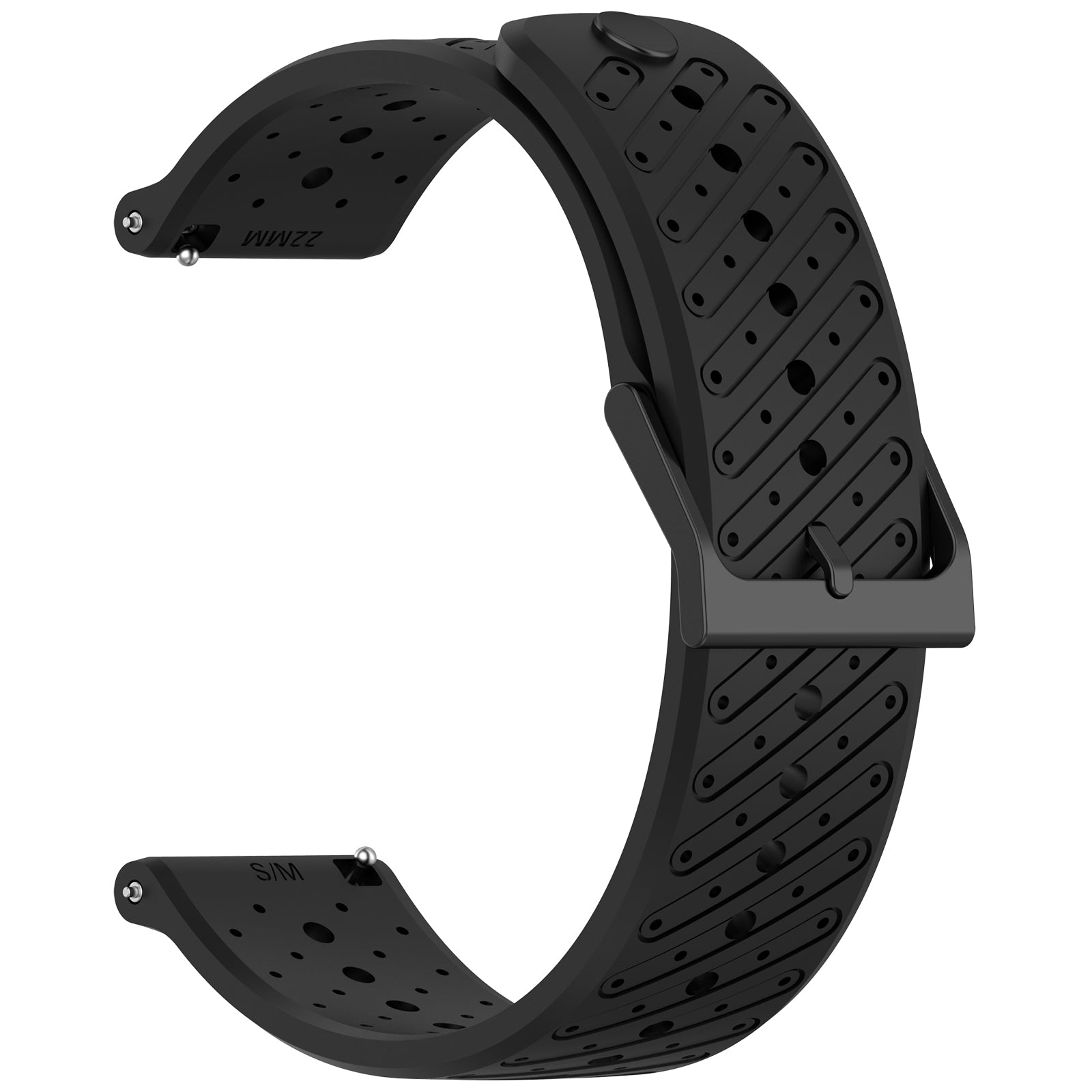 Xiaomi Mi Watch striped silicone band (zwart)