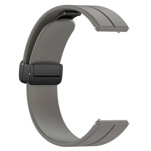 D-Buckle Silicone Strap, dark grey, without a watch, 3/4 front view
