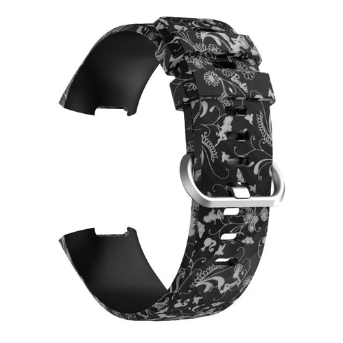 Silicone Patterned Strap, without a watch, 3/4 front view