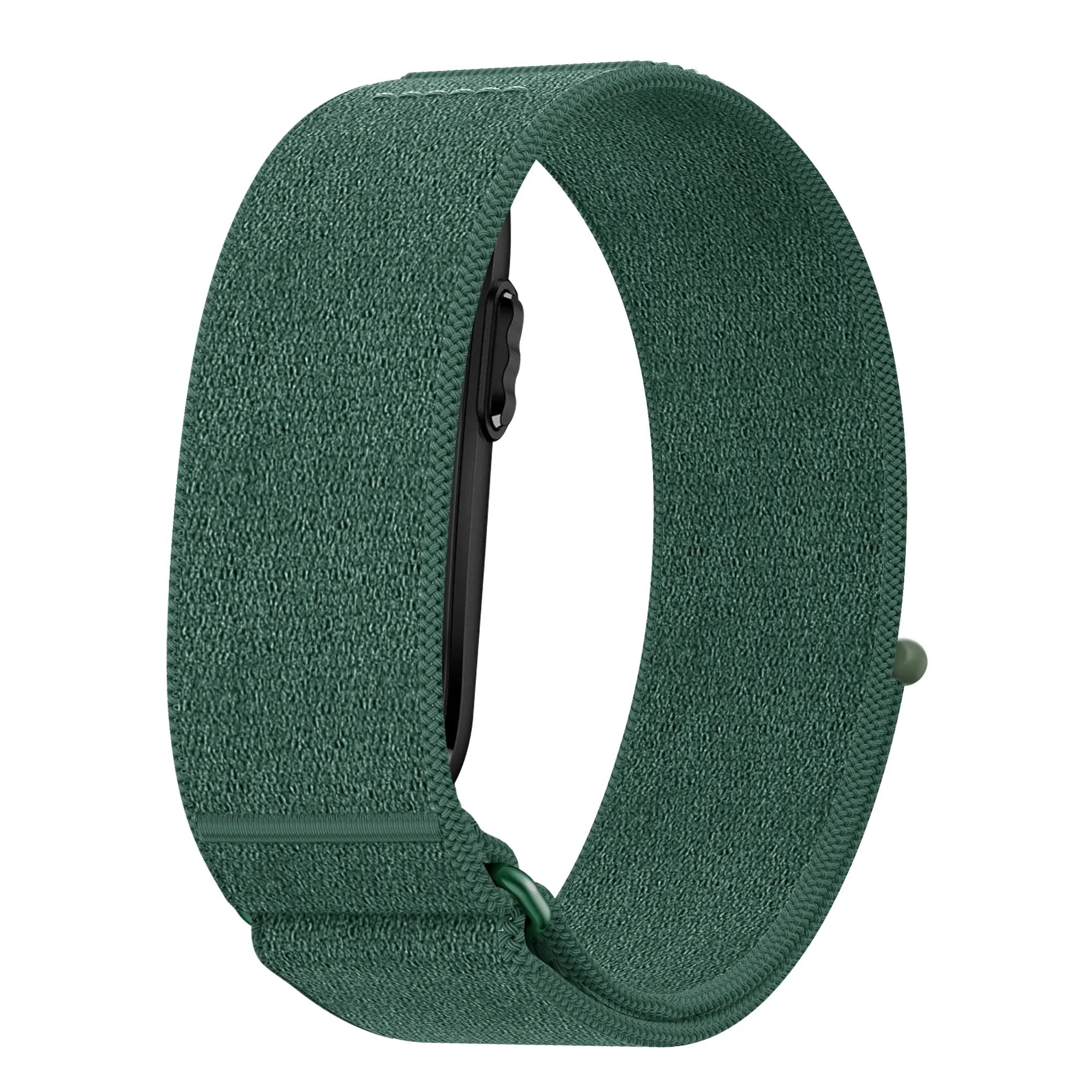 Nylon Strap 'Classic', viridian, without a watch, 3/4 front view