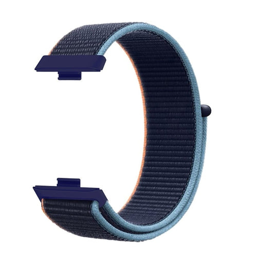 Huawei Watch Fit 4 nylon classic bandje (donkerblauw)