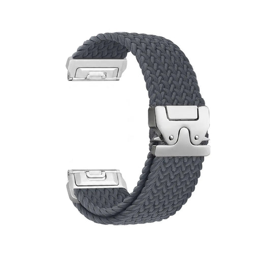 Garmin Instinct E - 45mm Braided Strap P-Buckle (Dark Grey with Silver)