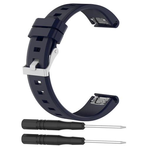 Garmin Approach S70 - 42mm Glossy Silicone Strap (Dark Blue)