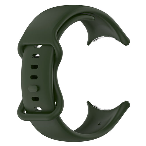 Google Pixel Watch 4 - 45mm siliconen classic bandje (donkergroen)