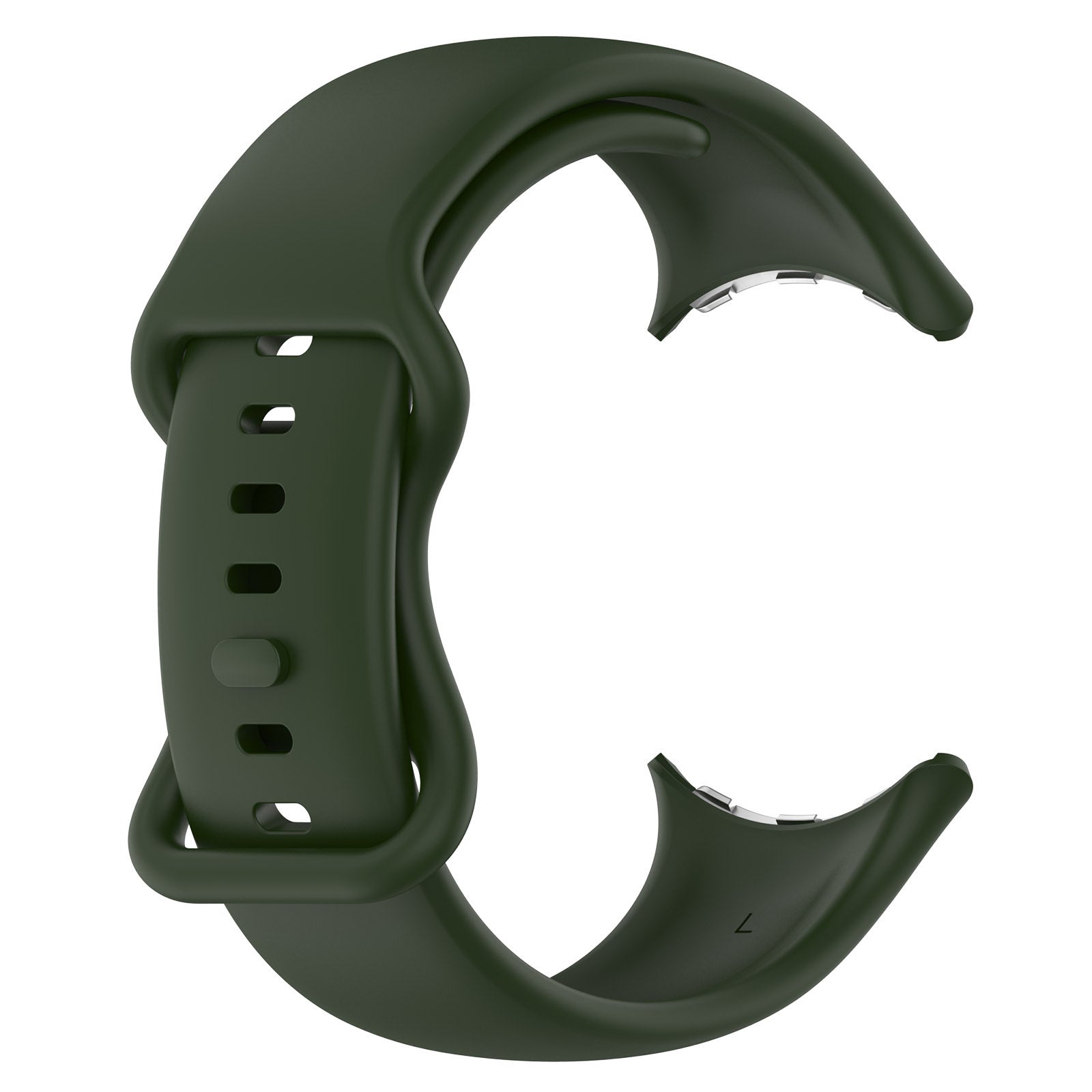Google Pixel Watch 4 - 45mm siliconen classic bandje (donkergroen)