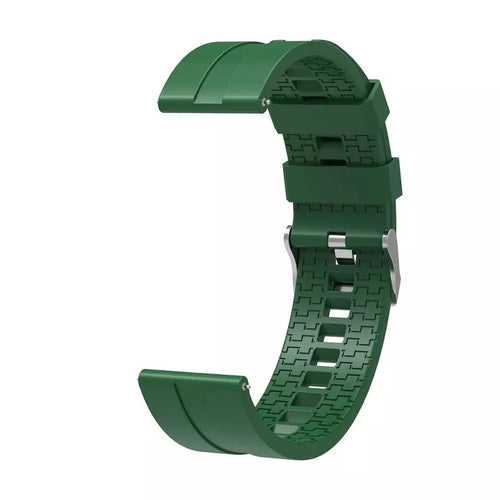 Silicone Strap 'Extreme', army green, without a watch, 3/4 front view