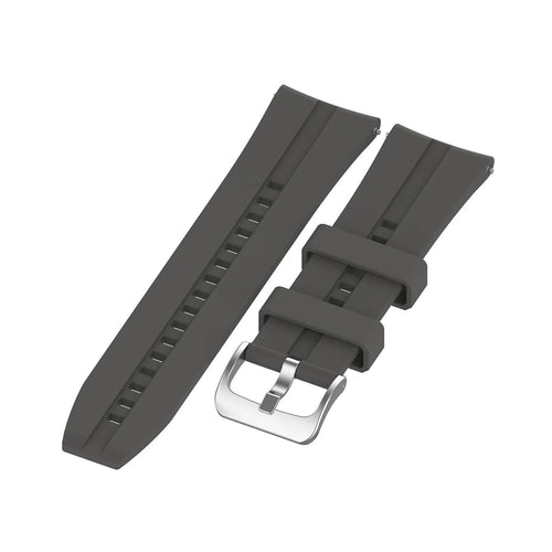 Silicone Strap 'Extreme', dark grey, without a watch, 3/4 front view