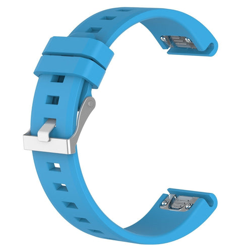 Garmin Quatix 8 - 47mm glossy silicone band (lichtblauw)