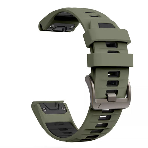 Garmin Quatix 8 - 51mm sport gesp band (olijfgroen/zwart)