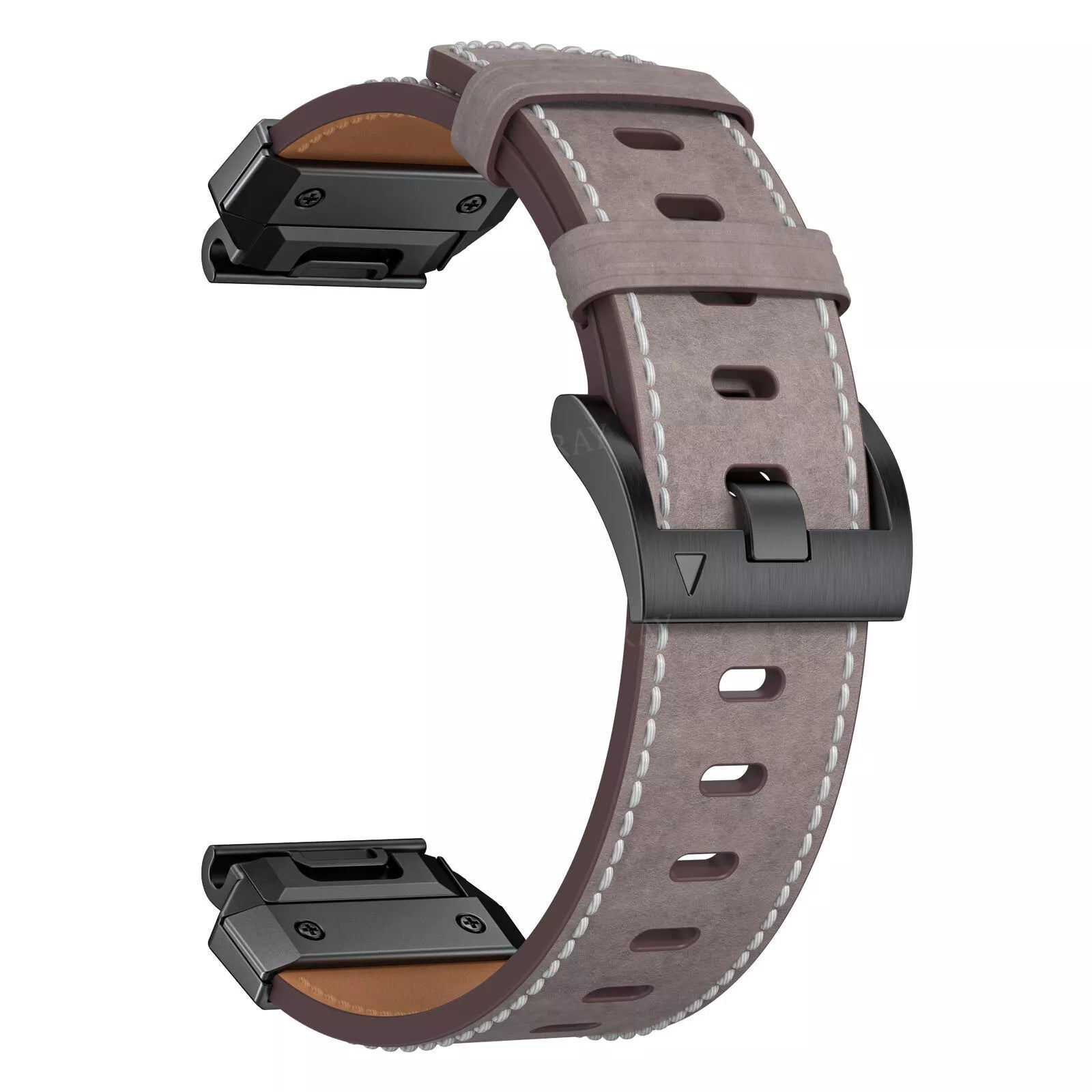 Garmin Quatix 8 Pro - 47mm Genuine Leather Strap (Grey)