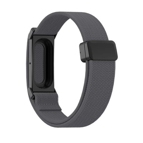 Nylon Strap with D-buckle, dark grey, without a watch, 3/4 front view