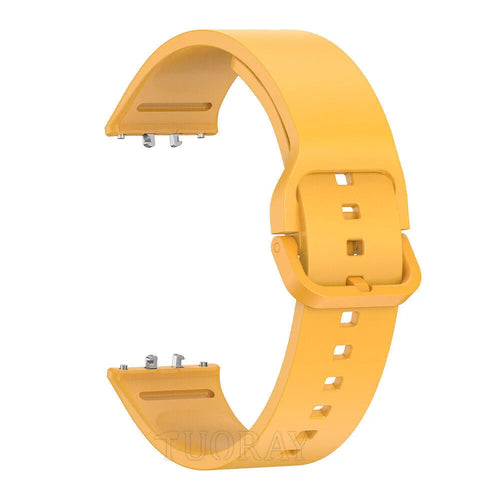 Silicone Strap, yellow, without a watch, 3/4 front view