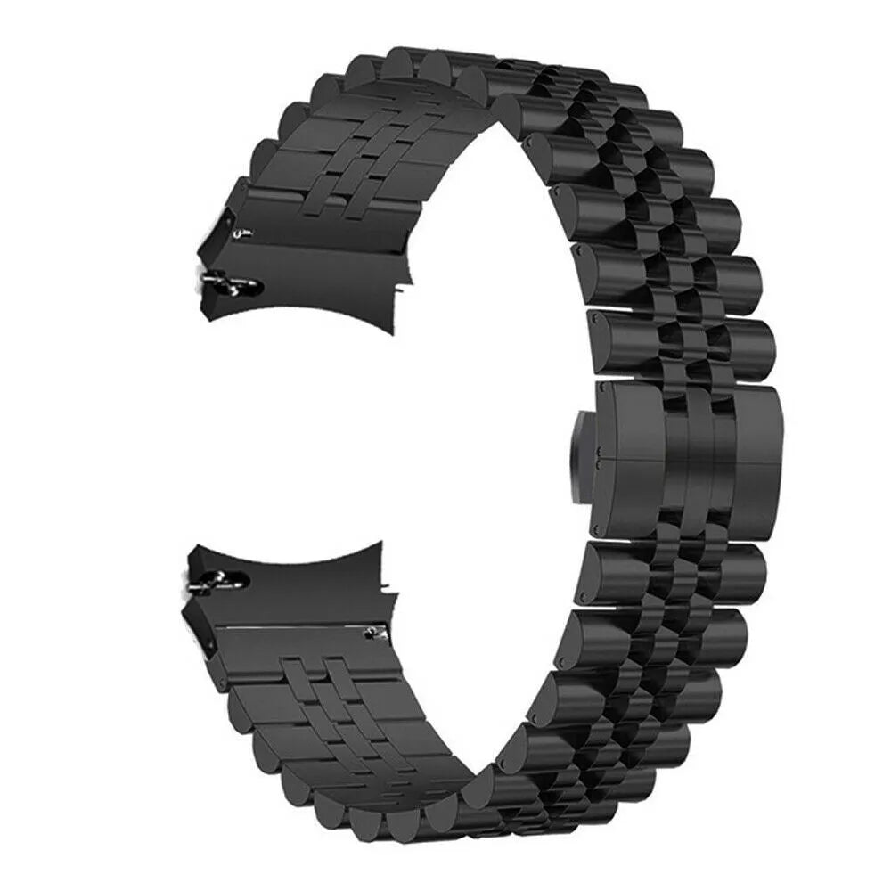 Jubilee Steel Strap, black, without a watch, 3/4 front view