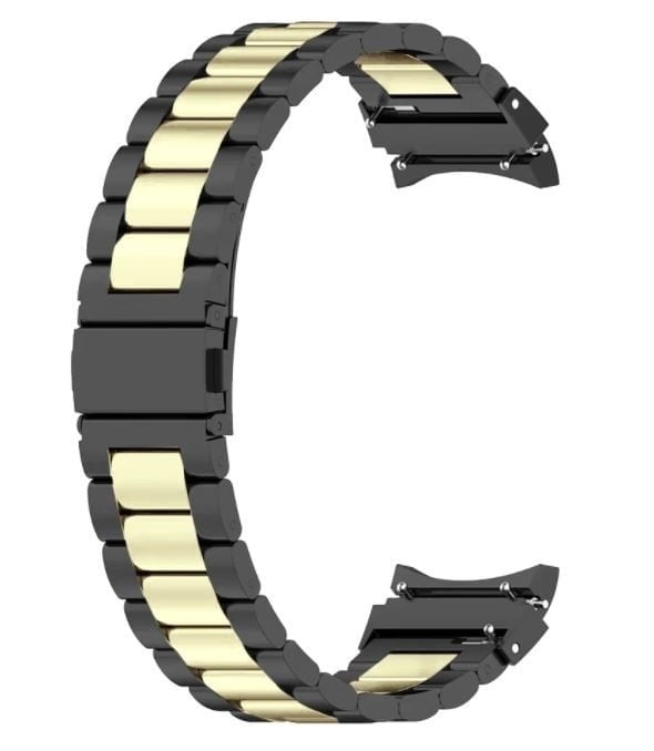 Steel Strap, black/gold, without a watch, 3/4 front view