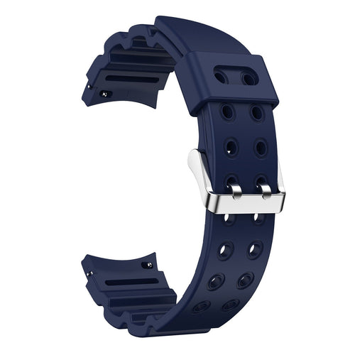 Silicone Strap 'Armour', dark blue, without a watch, 3/4 front view