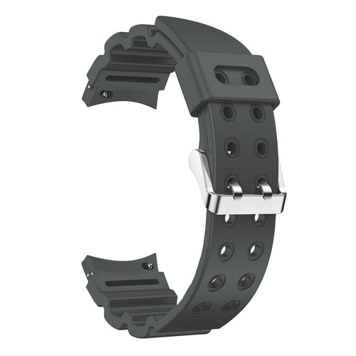 Silicone Strap 'Armour', dark grey, without a watch, 3/4 front view