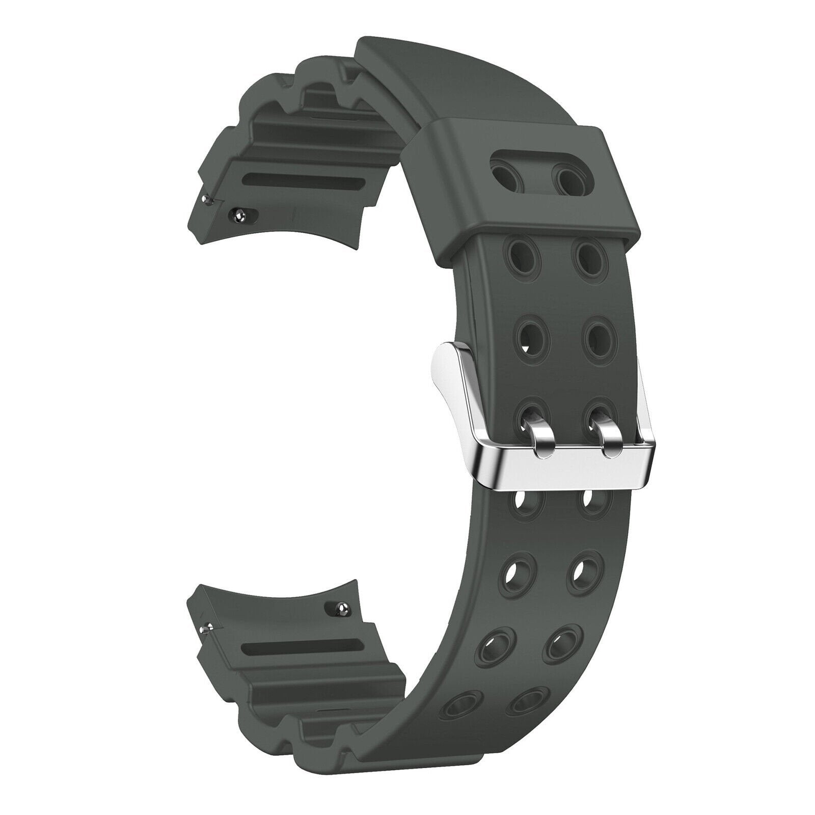 Silicone Strap 'Armour', dark grey, without a watch, 3/4 front view