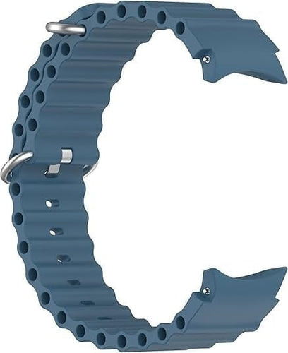 Silicone Ocean Strap, grey-blue, without a watch, 3/4 front view