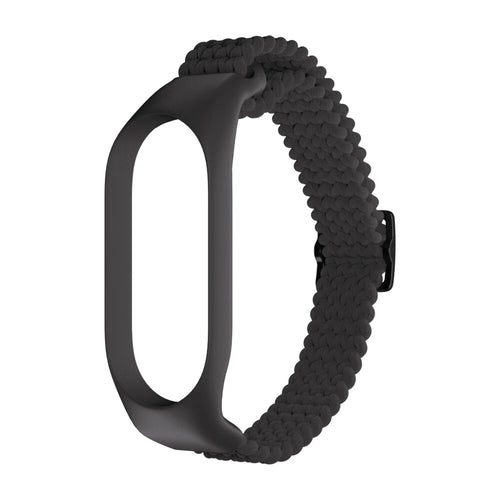 Nylon Mi Braided Strap, dark grey, without a watch, 3/4 front view
