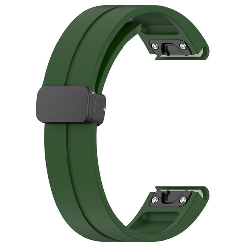 Garmin Fenix 7x D-Buckle Silicone Strap (Army Green)