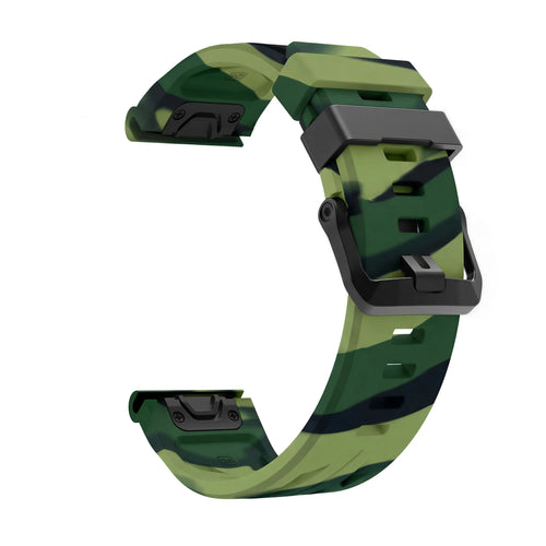 Garmin Forerunner 745 Race Silicone Strap (Green Camouflage)
