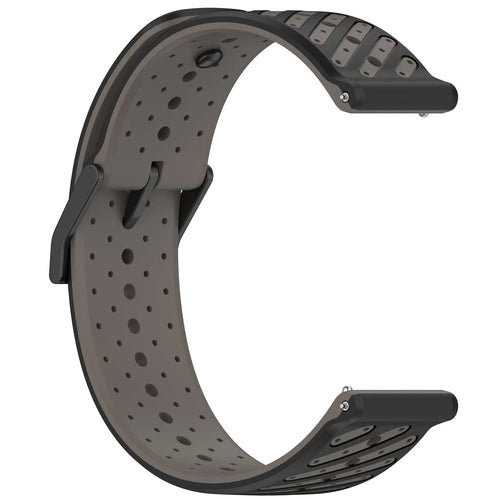 Motorola Moto Watch - 47mm gestreept siliconen bandje (grijs)
