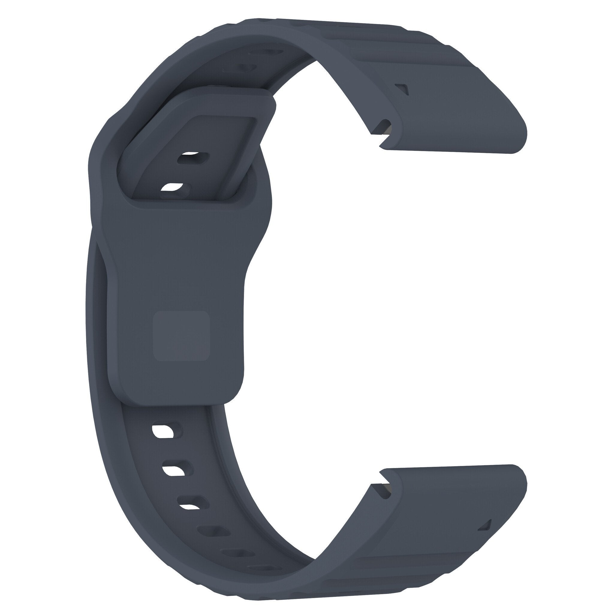 Outdoor Silicone Strap, grey-blue, without a watch, 3/4 front view