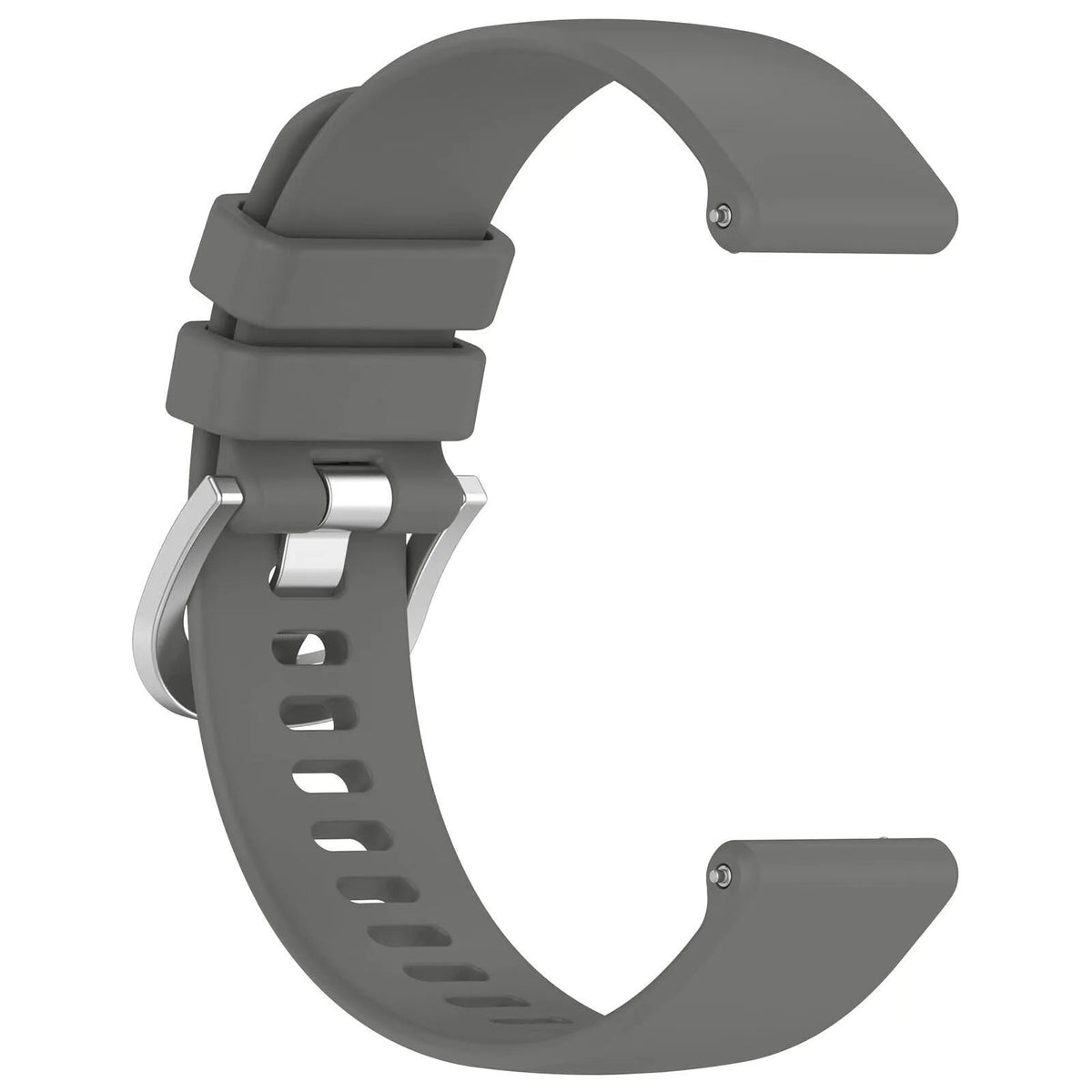 Silicone Classic Strap, dark grey, without a watch, 3/4 front view