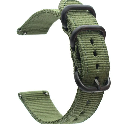 Nylon Buckle Strap, green, without a watch, 3/4 front view