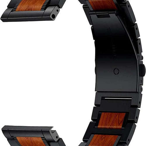 Gard Pro Health 4 smartwatch houten/stalen band (zwart)