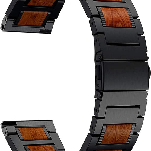 Gard Pro Health 4 smartwatch houten/stalen band (zwart)