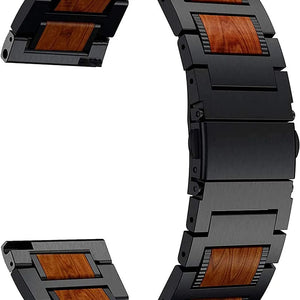 Oppo Watch X3 houten/stalen band (zwart)