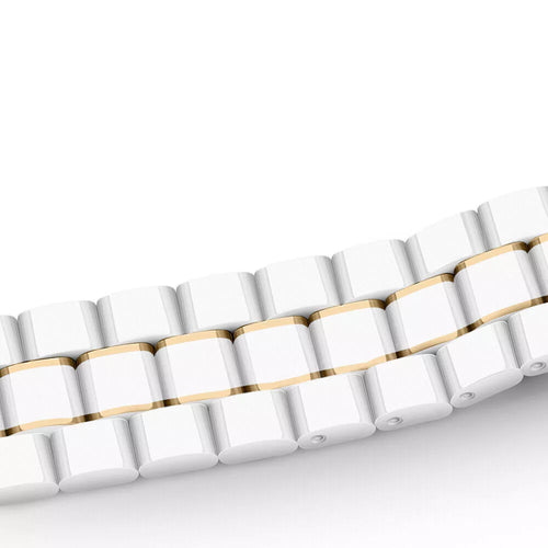 Huawei Watch 5 - 42mm keramiek bandje (wit/goud)