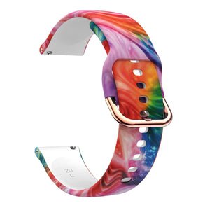Print Silicone Strap, colourful, without a watch, 3/4 front view