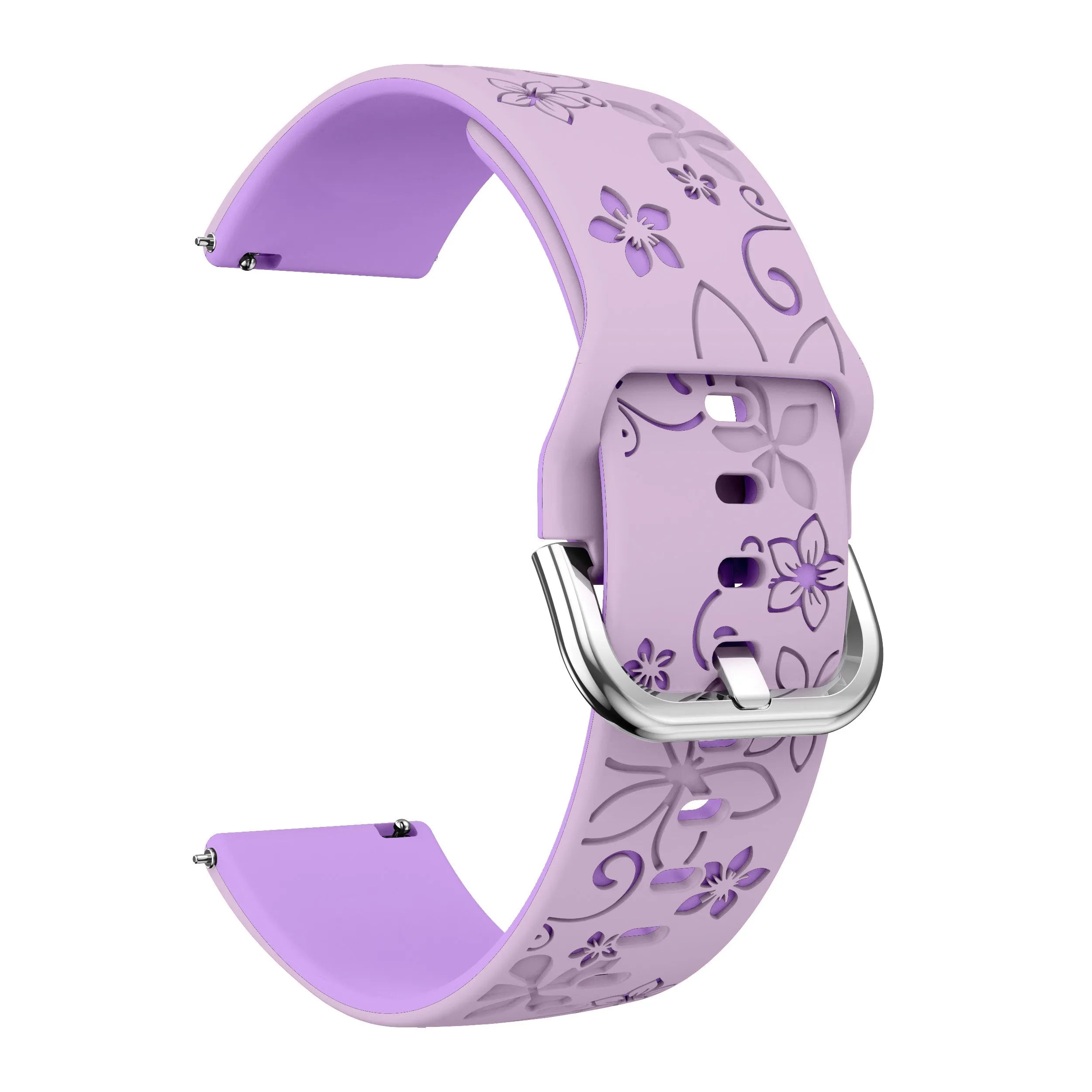 Oppo Watch X2 Mini Flower siliconen band (lavendel/paars)