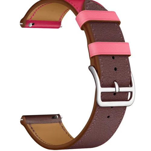 Redmi Watch 5 Active leren duo bandje (knalroze/roodbruin)
